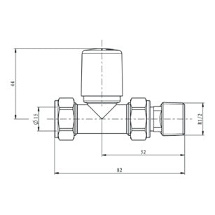 Fairford Brushed Brass Round Valves, Straight, Pair