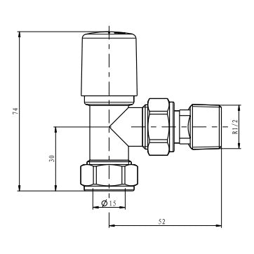 Fairford Brushed Brass Round Valves, Angled, Pair