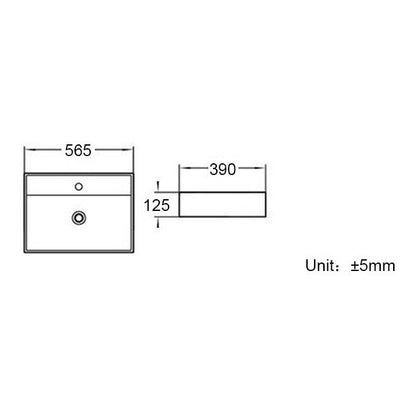 560mm 0TH Wall Hung Basin (can be drilled for 1TH)
