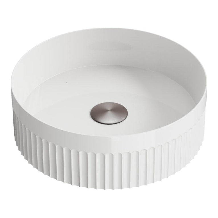 360 x 360mm fluted round vessel dimension drawing