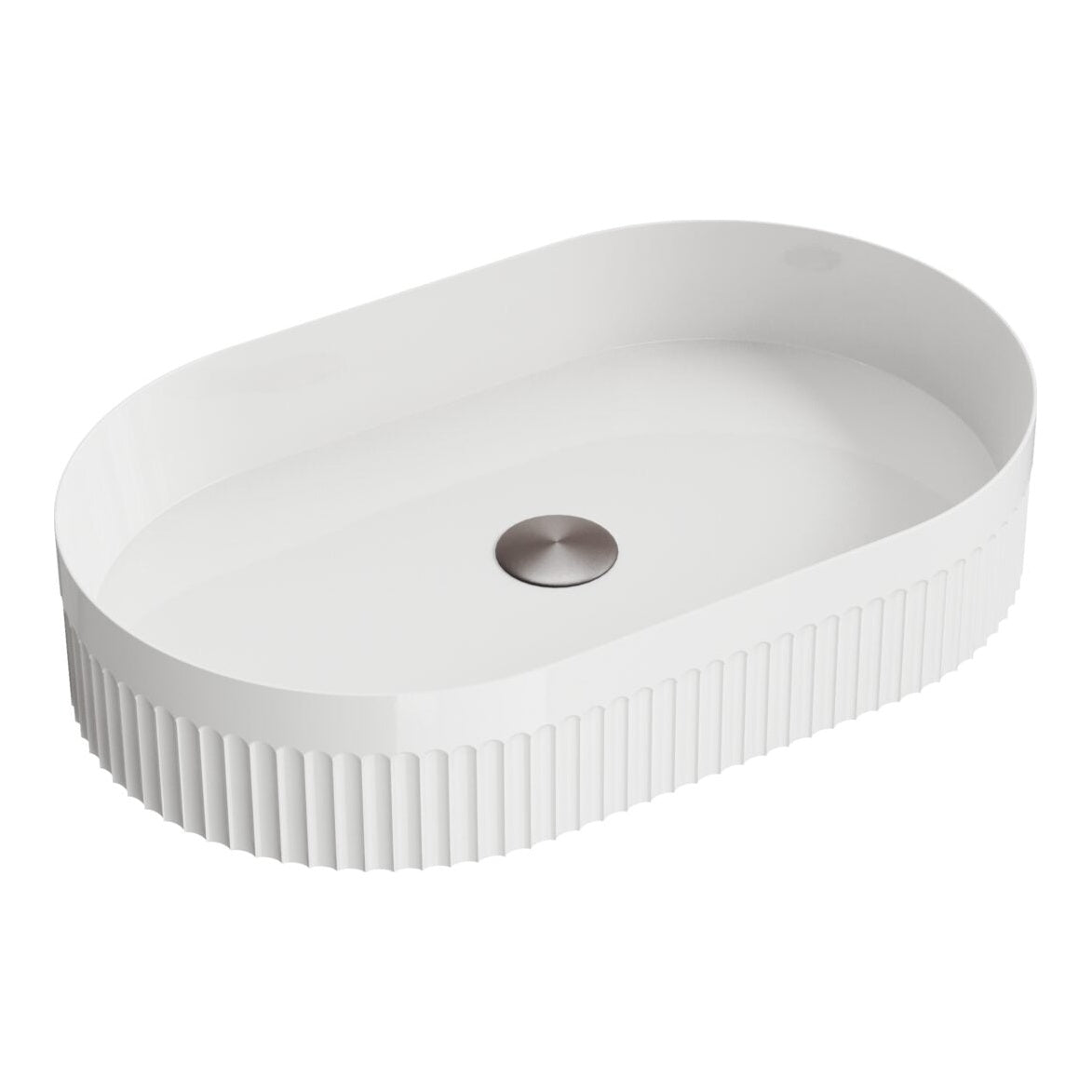 575 x 360mm Oval Fluted Vessel