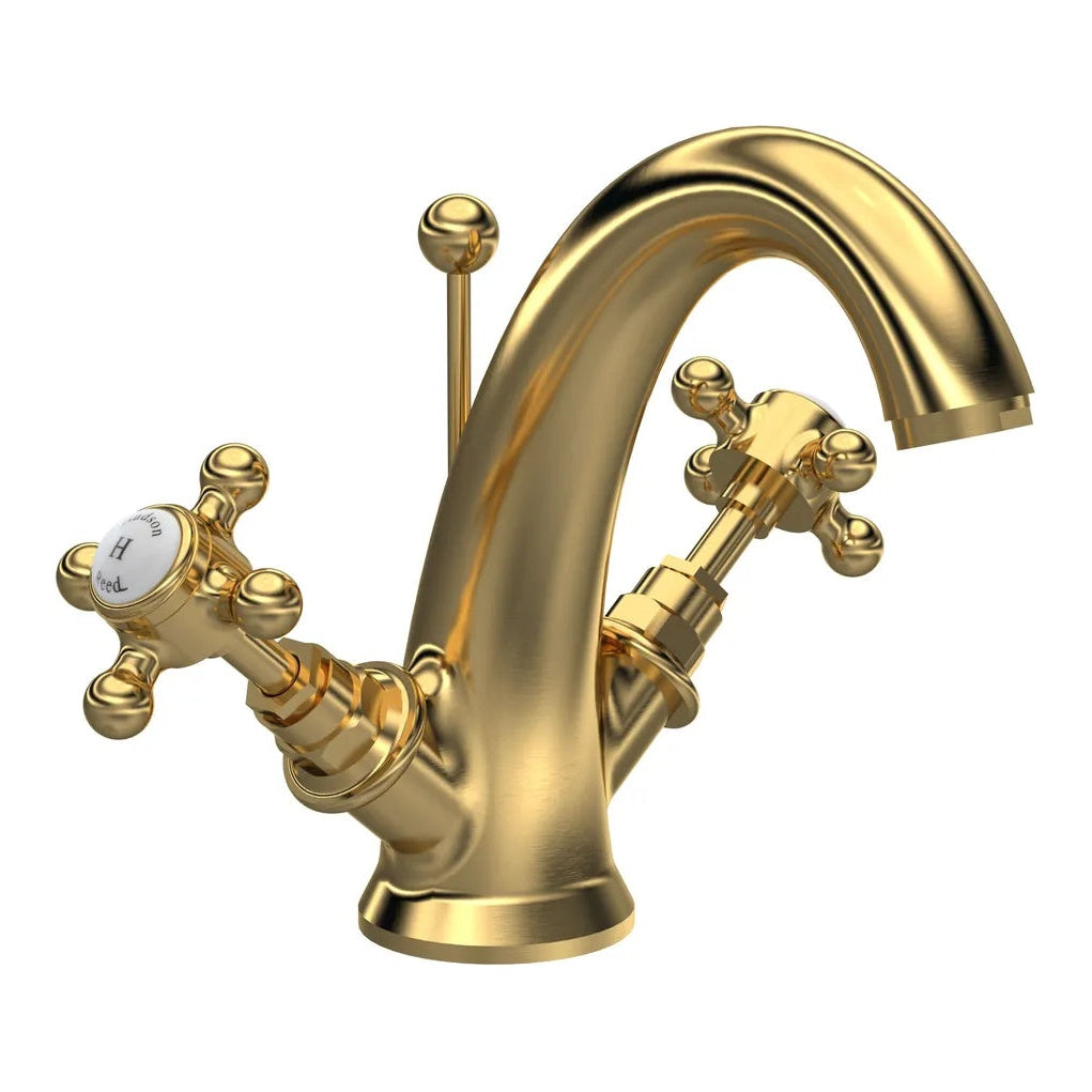 Fairford Winchester Brushed Brass Basin Mixer with Waste