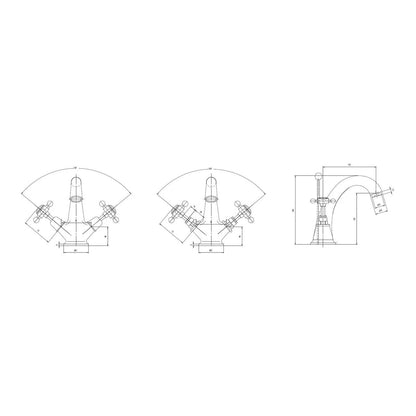Fairford Winchester Brushed Brass Basin Mixer with Waste
