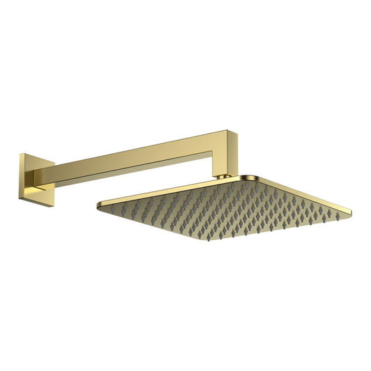 Fairford Una Brushed Brass Shower Head and Arm Kit