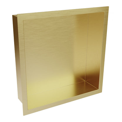 Fairford Inset Shower Niche 300 x 300 Brushed Brass