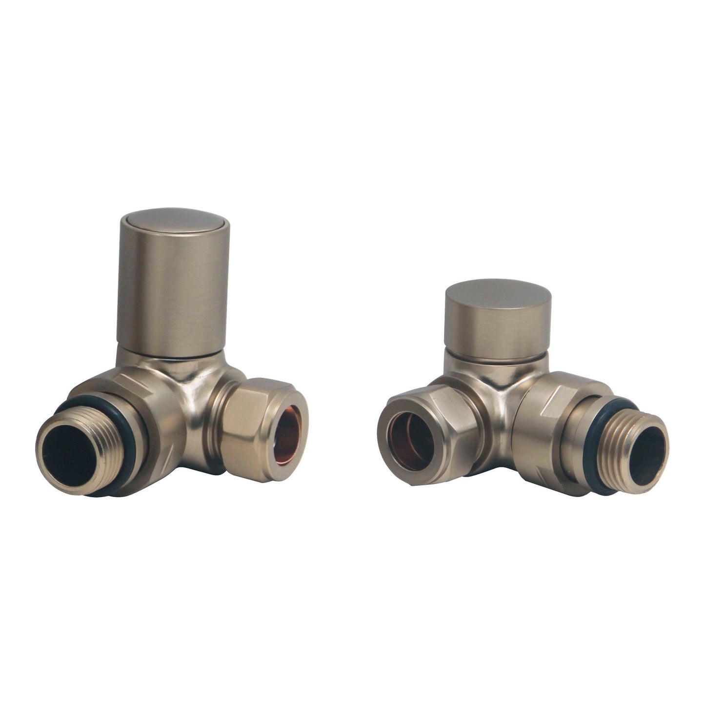 Fairford Brushed Brass Round Corner Valves