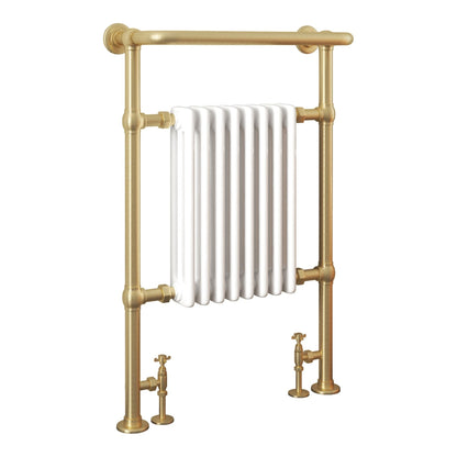 Fairford Cambridge 963 x 673mm Brushed Brass Towel Rail