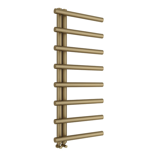 Fairford Leyte 1150 x 500mm Brushed Brass Towel Rail
