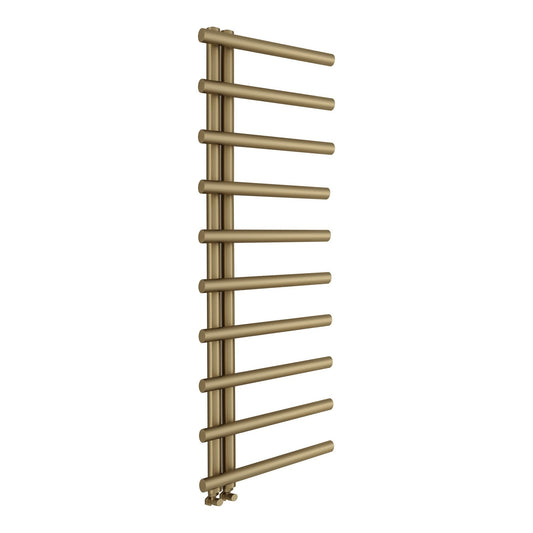 Fairford Leyte 1450 x 500mm Brushed Brass Towel Rail