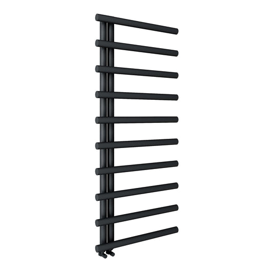 Fairford Leyte 1450 x 500mm Matt Black Towel Rail