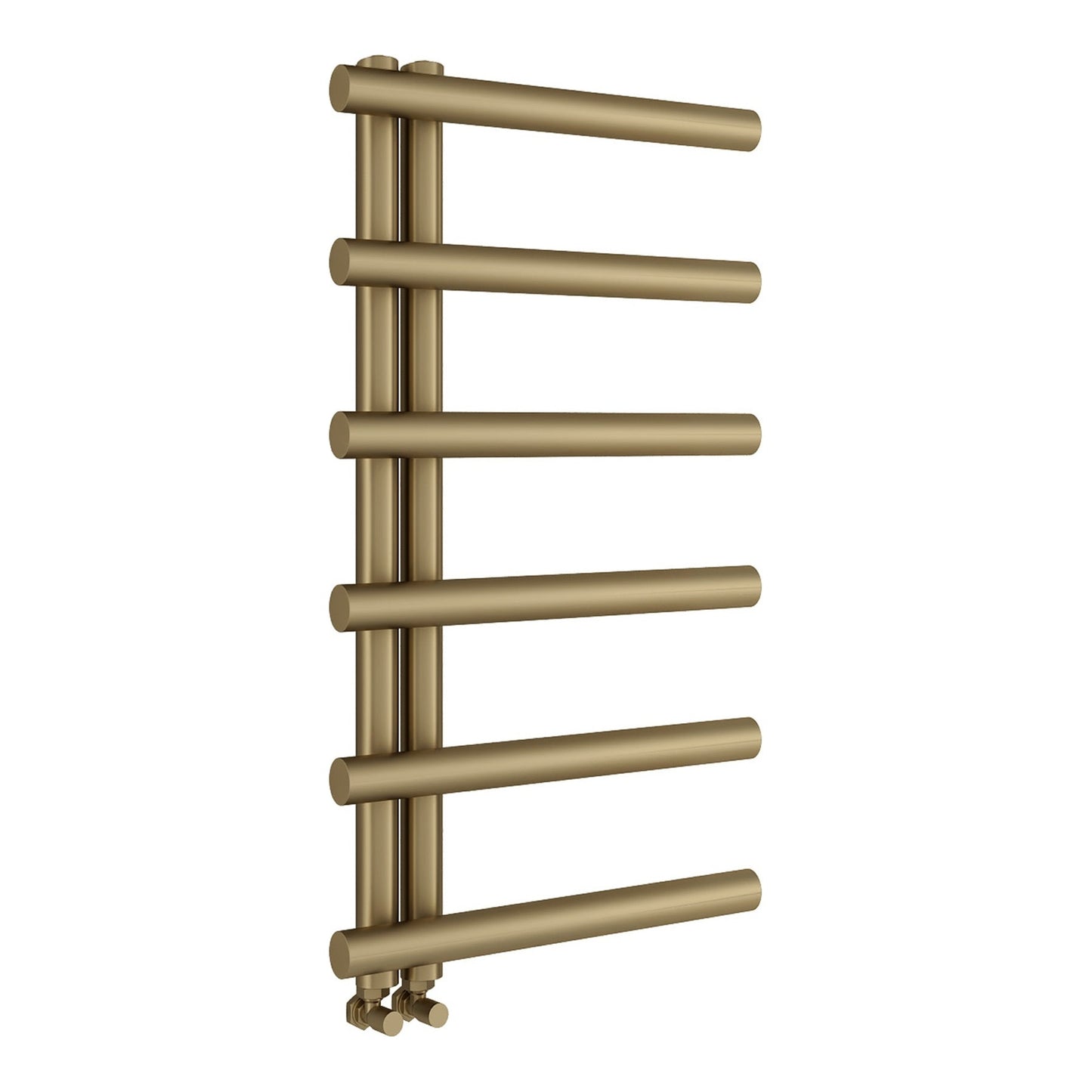 Fairford Leyte 850 x 500mm Brushed Brass Towel Rail