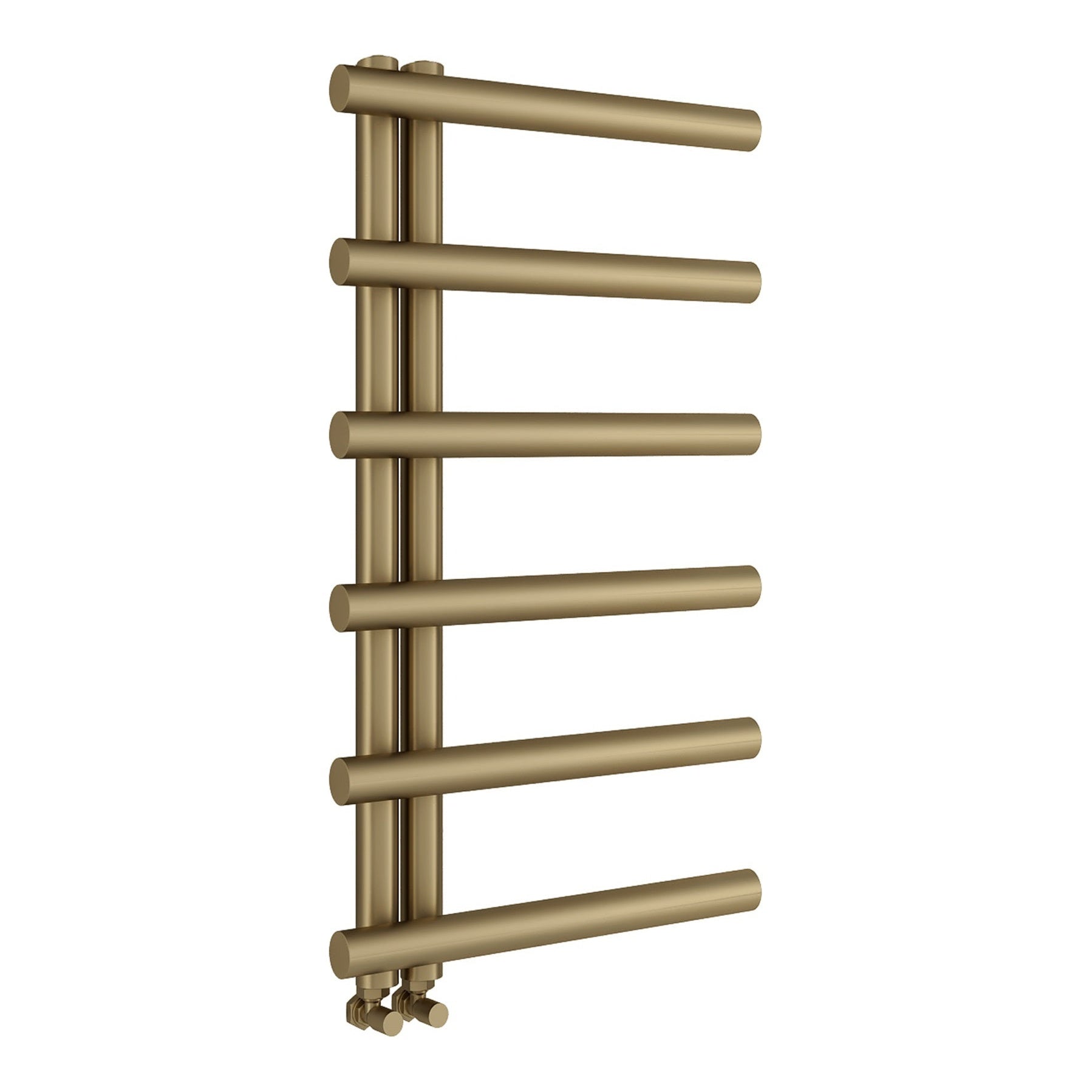 Fairford Leyte 850 x 500mm Brushed Brass Towel Rail