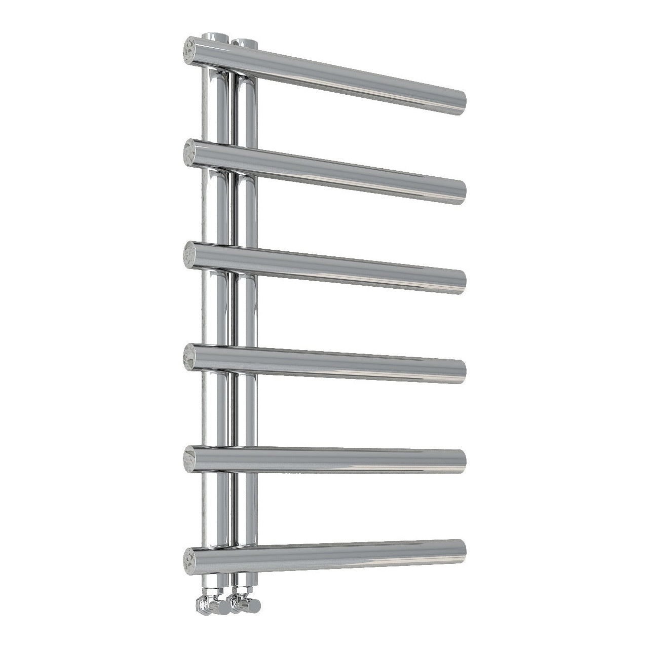 Fairford Leyte 850 x 500mm Chrome Towel Rail