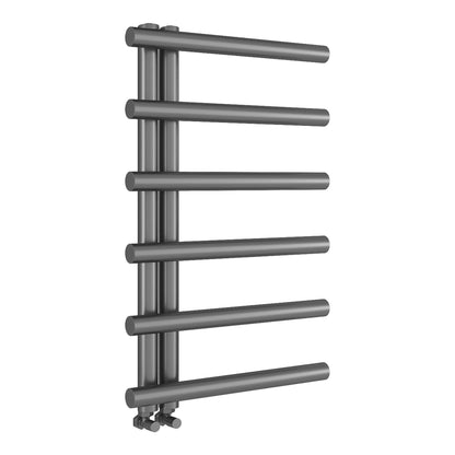 Fairford Leyte 850 x 500mm Gunmetal Towel Rail