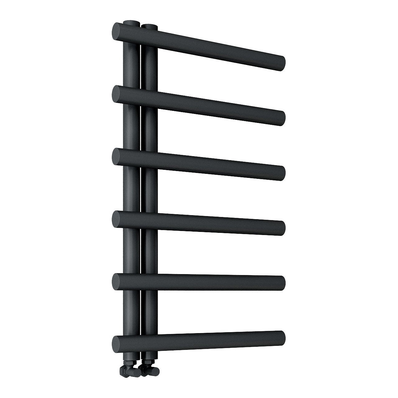 Fairford Leyte 850 x 500mm Matt Black Towel Rail