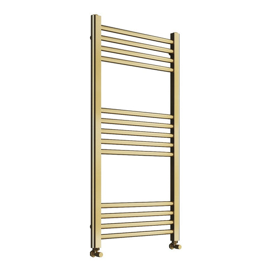 Fairford Metis 1000 x 500mm Brushed Brass Towel Rail
