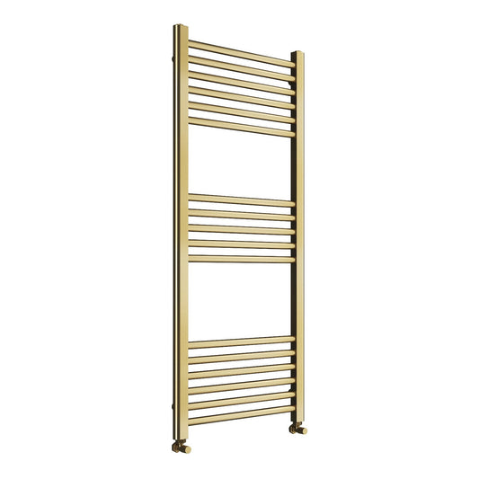 Fairford Metis 1200 x 400mm Brushed Brass Towel Rail