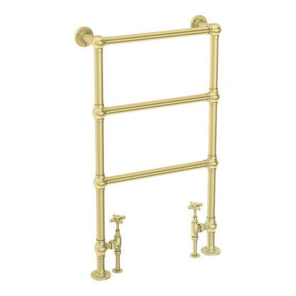 Fairford Winchester 966 x 673mm Brushed Brass Floor Standing Towel Rail