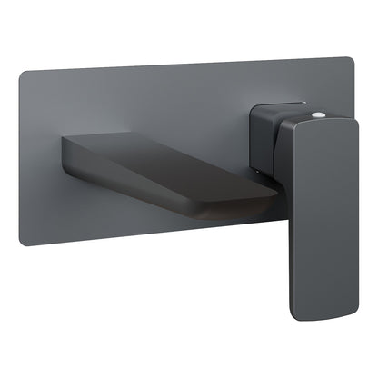 Fairford Una Matt Black Wall Mounted Basin Mixer