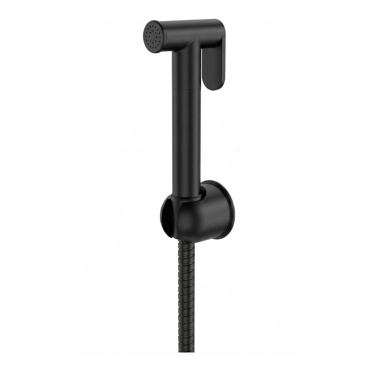 Fairford Element 7 Matt Black Douche Handset, Hose, Holder and Outlet