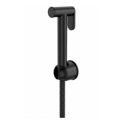 Fairford Element 7 Matt Black Douche Handset, Hose, Holder and Outlet