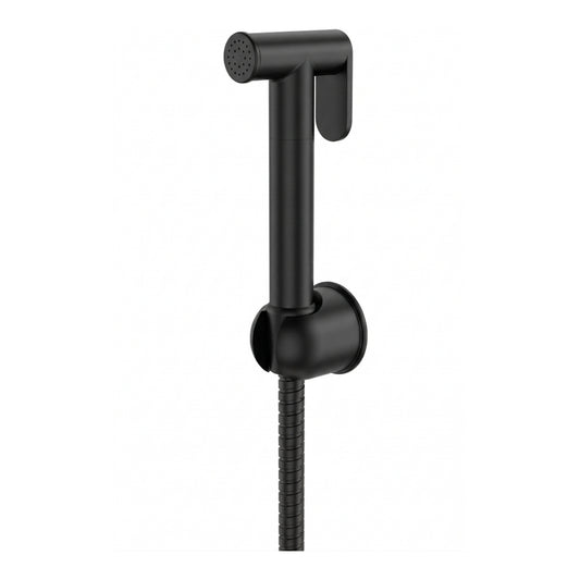 Fairford Element 7 Matt Black Douche Handset, Hose, Holder and Outlet