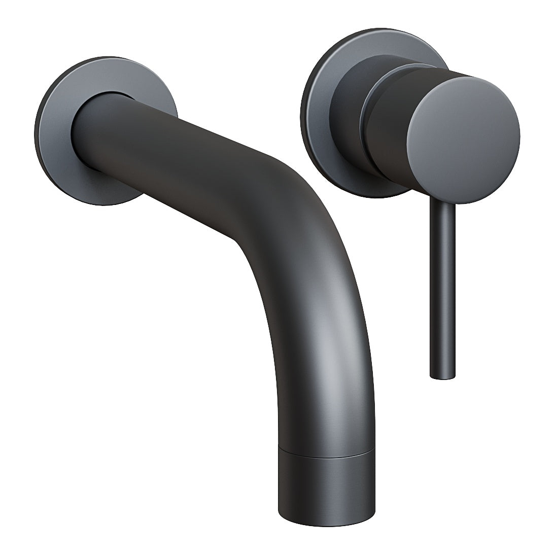 Fairford Element 7 Matt Black Wall Mounted Basin Mixer