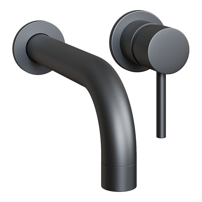 Fairford Element 7 Matt Black Wall Mounted Basin Mixer