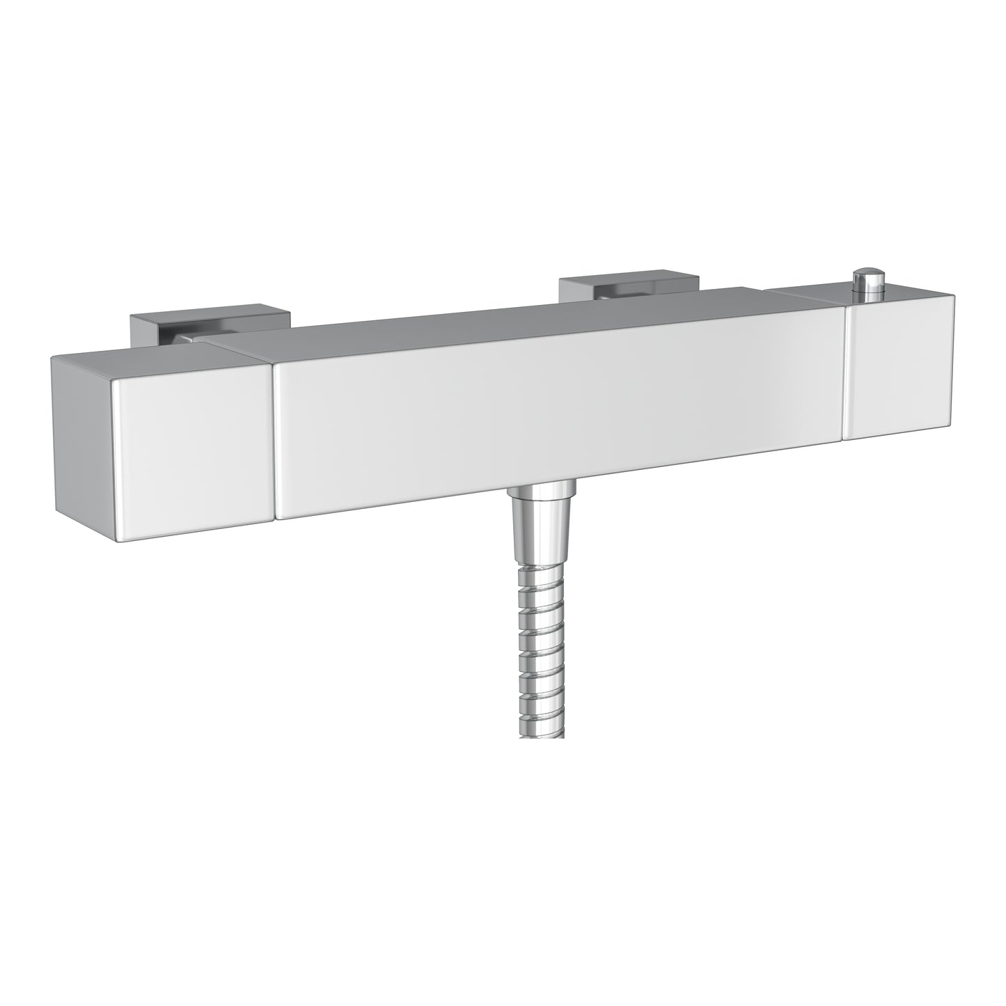 Fairford Doccia Square Chrome Bar Valve, Bottom Outlet
