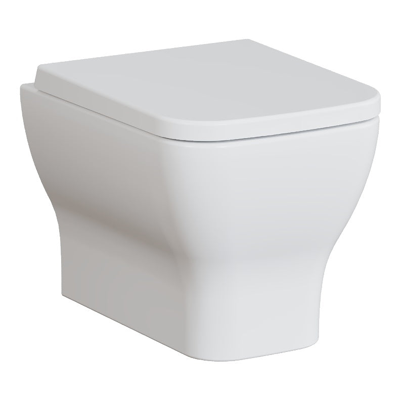 Dezine Cubo Stort Hung Toilet with Soft Close Seat