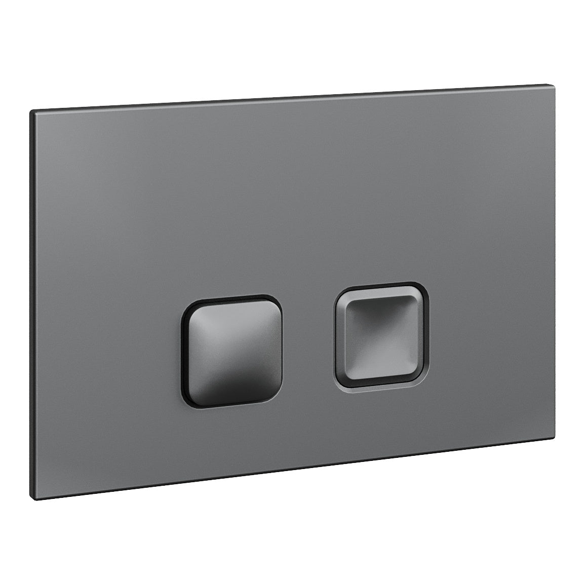 Fairford Klar Matt Black Flush Plate with Round Buttons