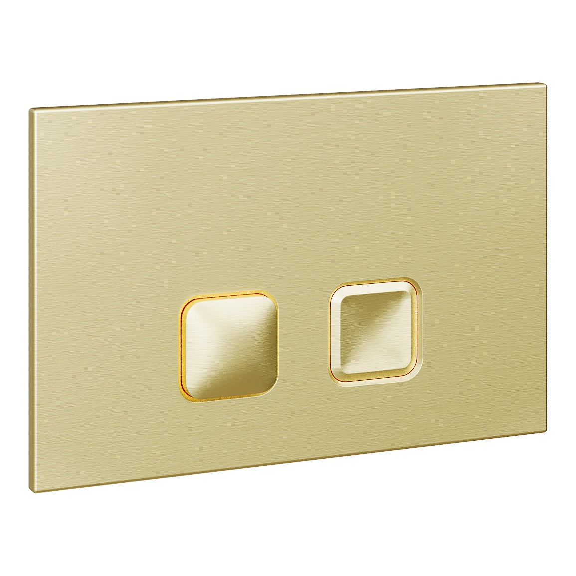 Fairford Klar Brushed Brass Flush Plate with Round Buttons
