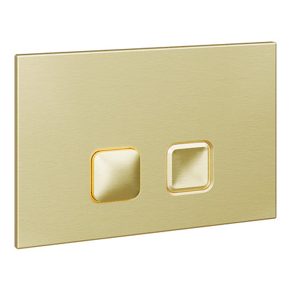 Fairford Klar Brushed Brass Flush Plate with Round Buttons