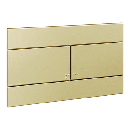 Fairford Klar Brushed Brass Flush Plate with Square Buttons