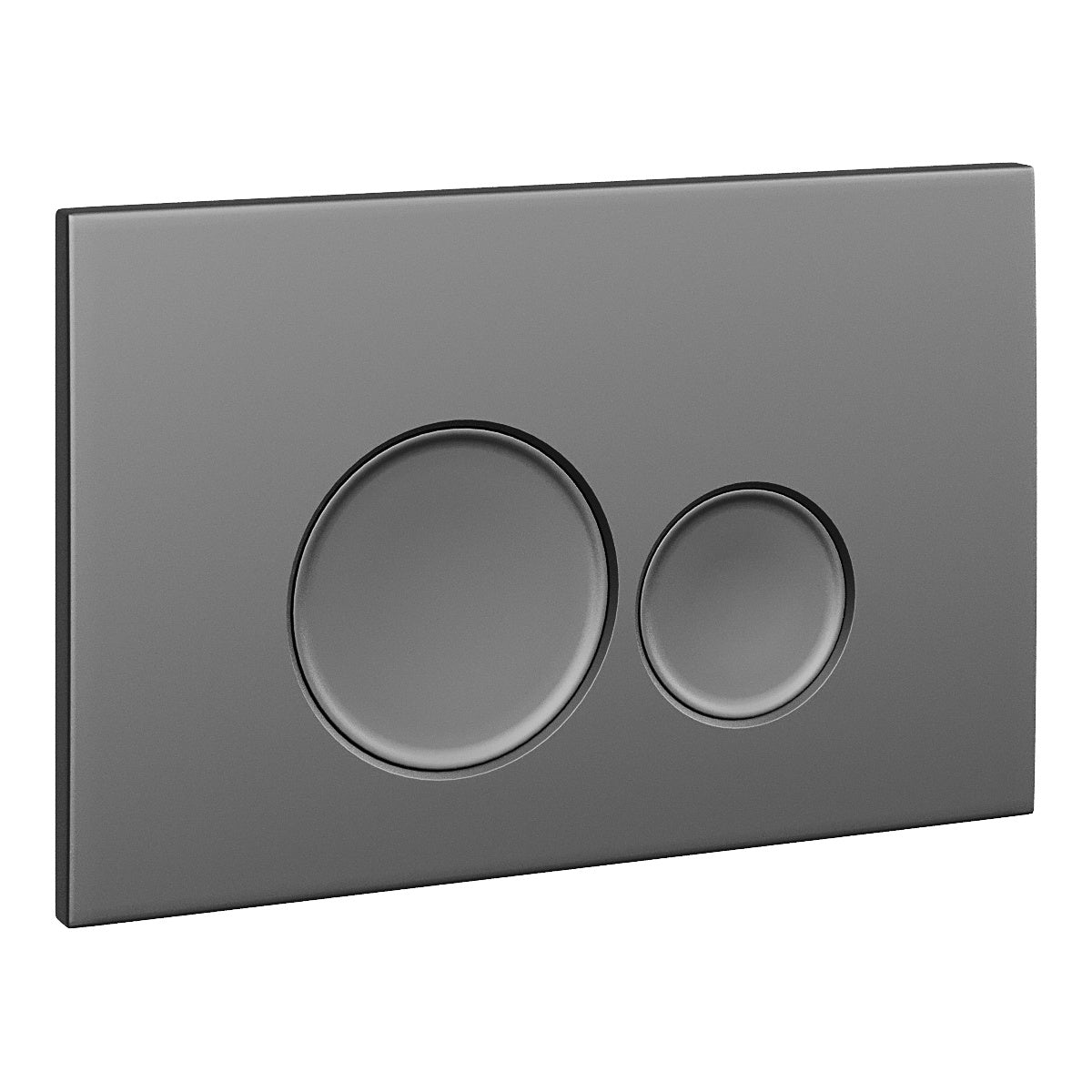 Fairford Virta Matt Black Flush Plate with Round Buttons