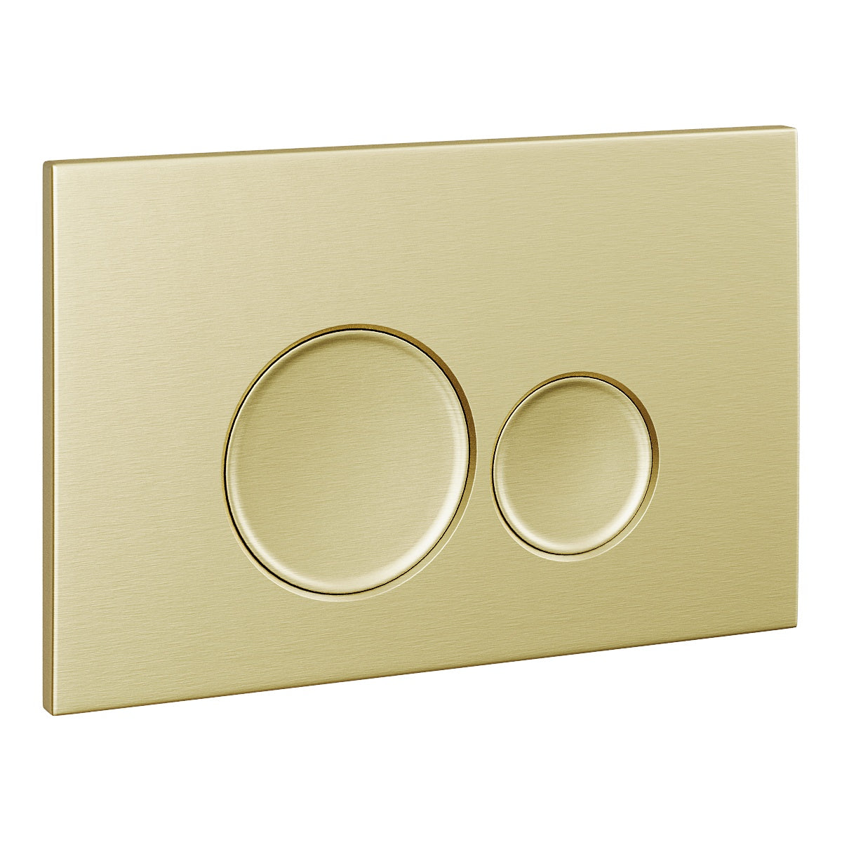 Fairford Virta Brushed Brass Flush Plate with Round Buttons