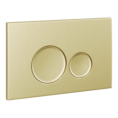 Fairford Virta Brushed Brass Flush Plate with Round Buttons