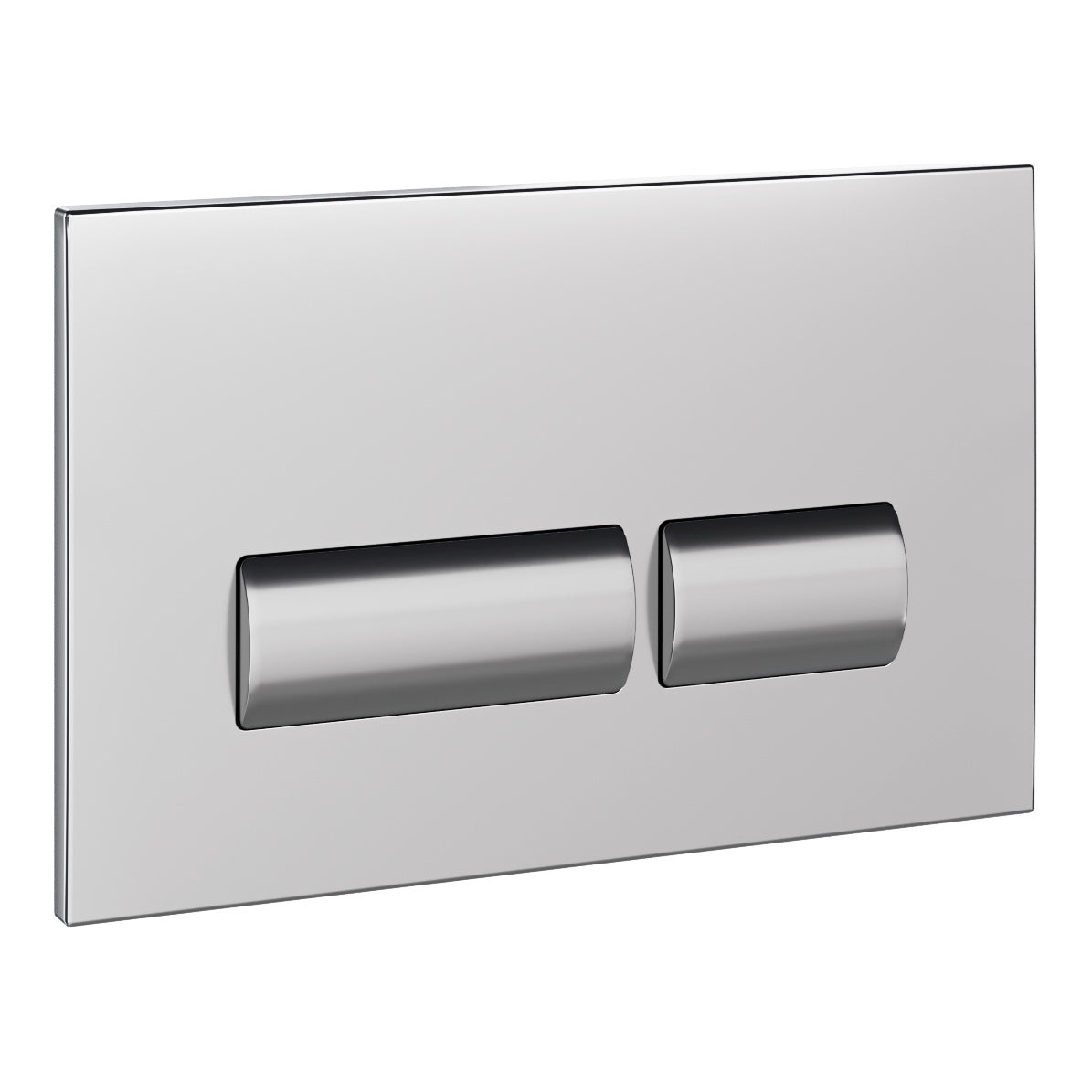 Fairford Virta Chrome Flush Plate with Square Buttons