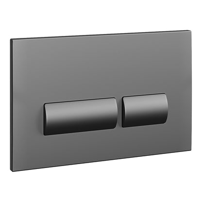 Fairford Virta Matt Black Flush Plate with Square Buttons