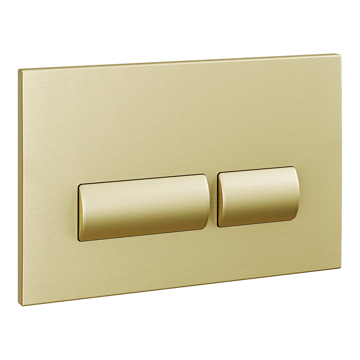 Fairford Virta Brushed Brass Flush Plate with Square Buttons