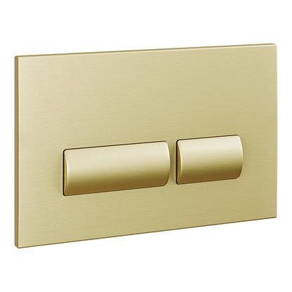 Fairford Virta Brushed Brass Flush Plate with Square Buttons