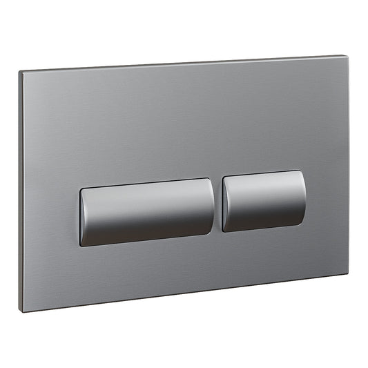 Fairford Virta Gunmetal Flush Plate with Square Buttons