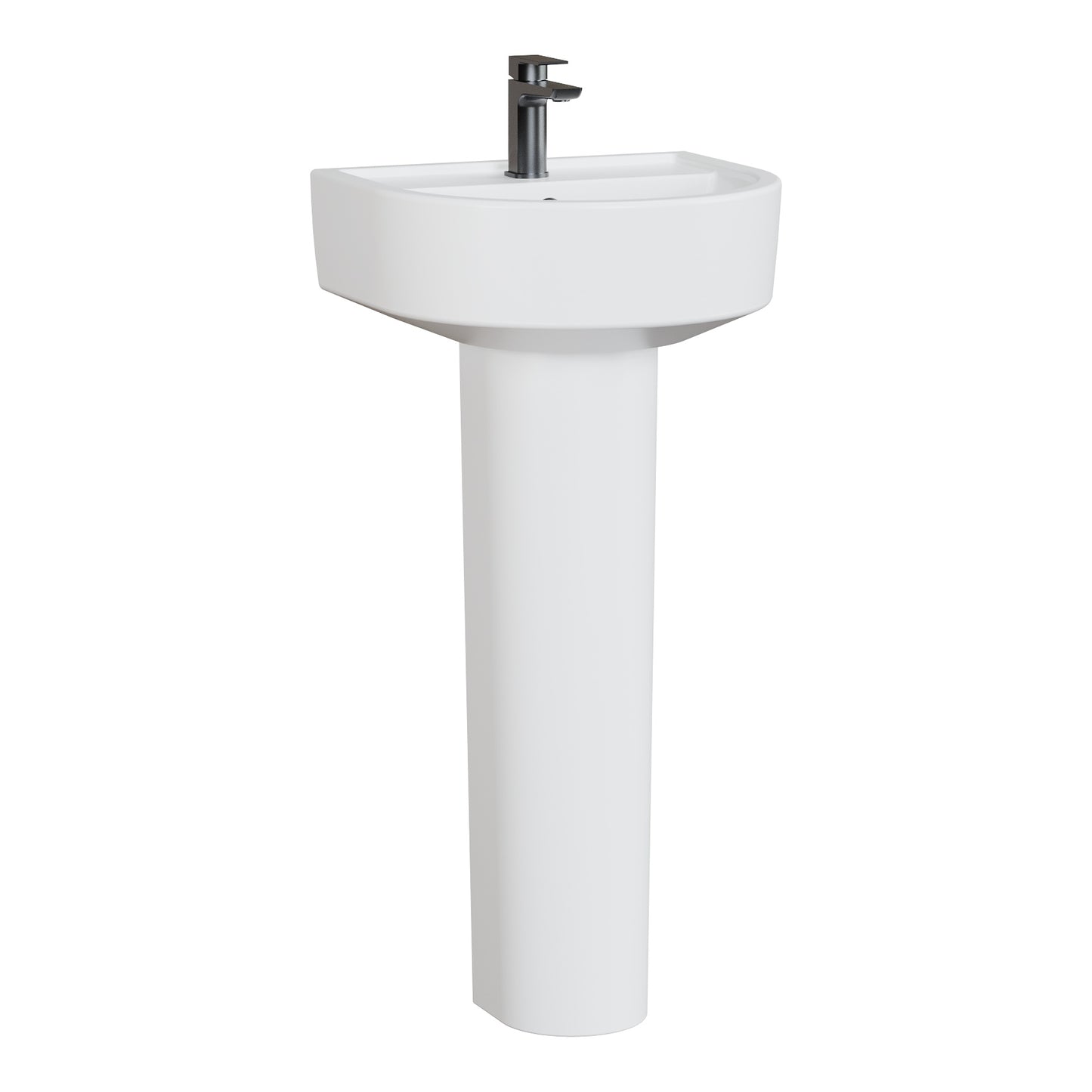 Fairford Handel 420mm 1TH Basin and Full Pedestal