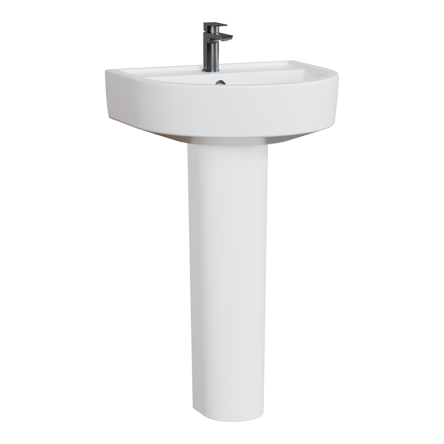 Fairford Handel 520mm 1TH Basin and Full Pedestal