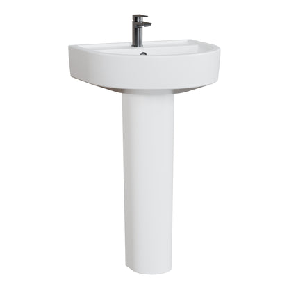 Fairford Handel 520mm 1TH Basin and Full Pedestal