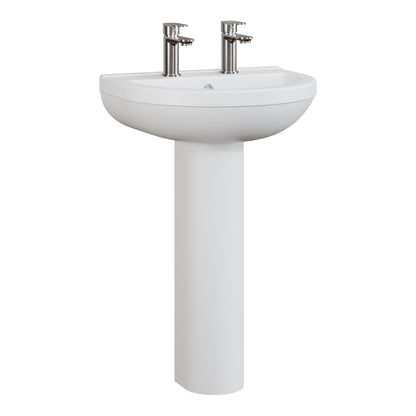 Fairford Hora 550mm 2TH Basin and Pedestal