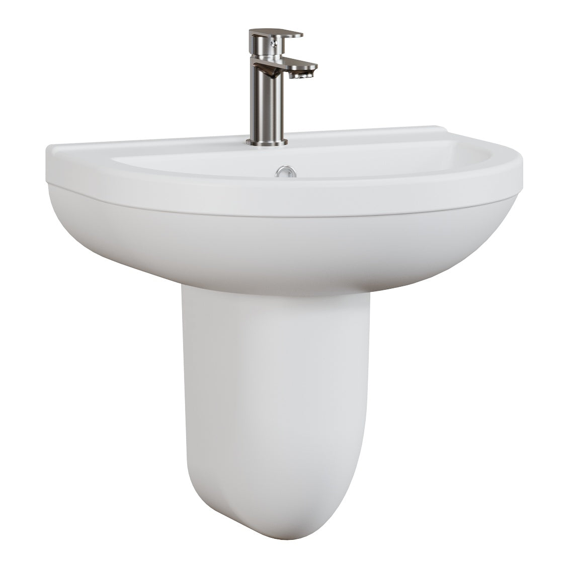 Fairford Hora 550mm 1TH Basin and Semi Pedestal