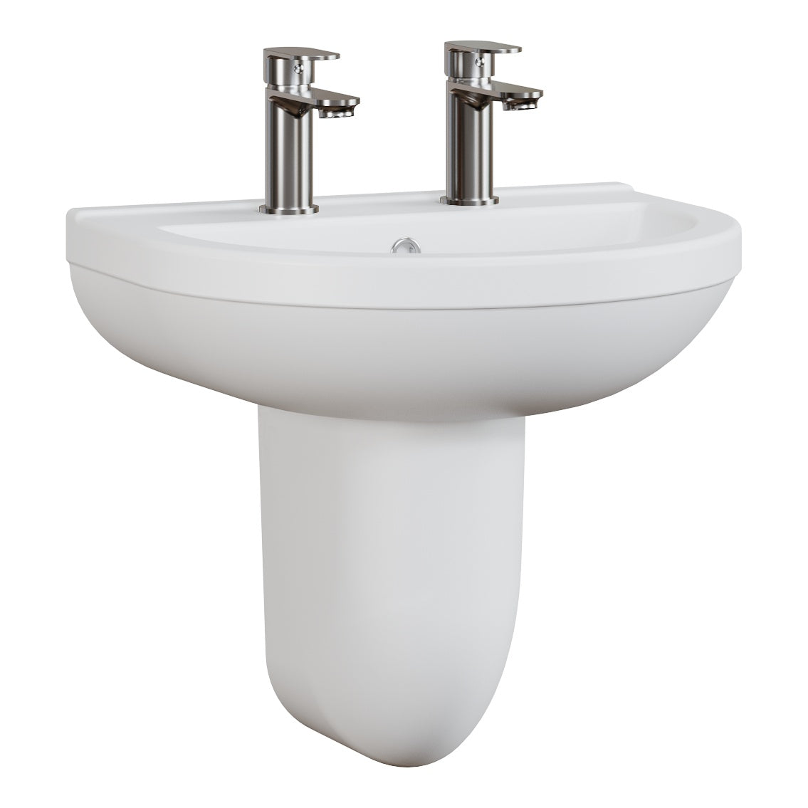 Fairford Hora 550mm 2TH Basin and Semi Pedestal