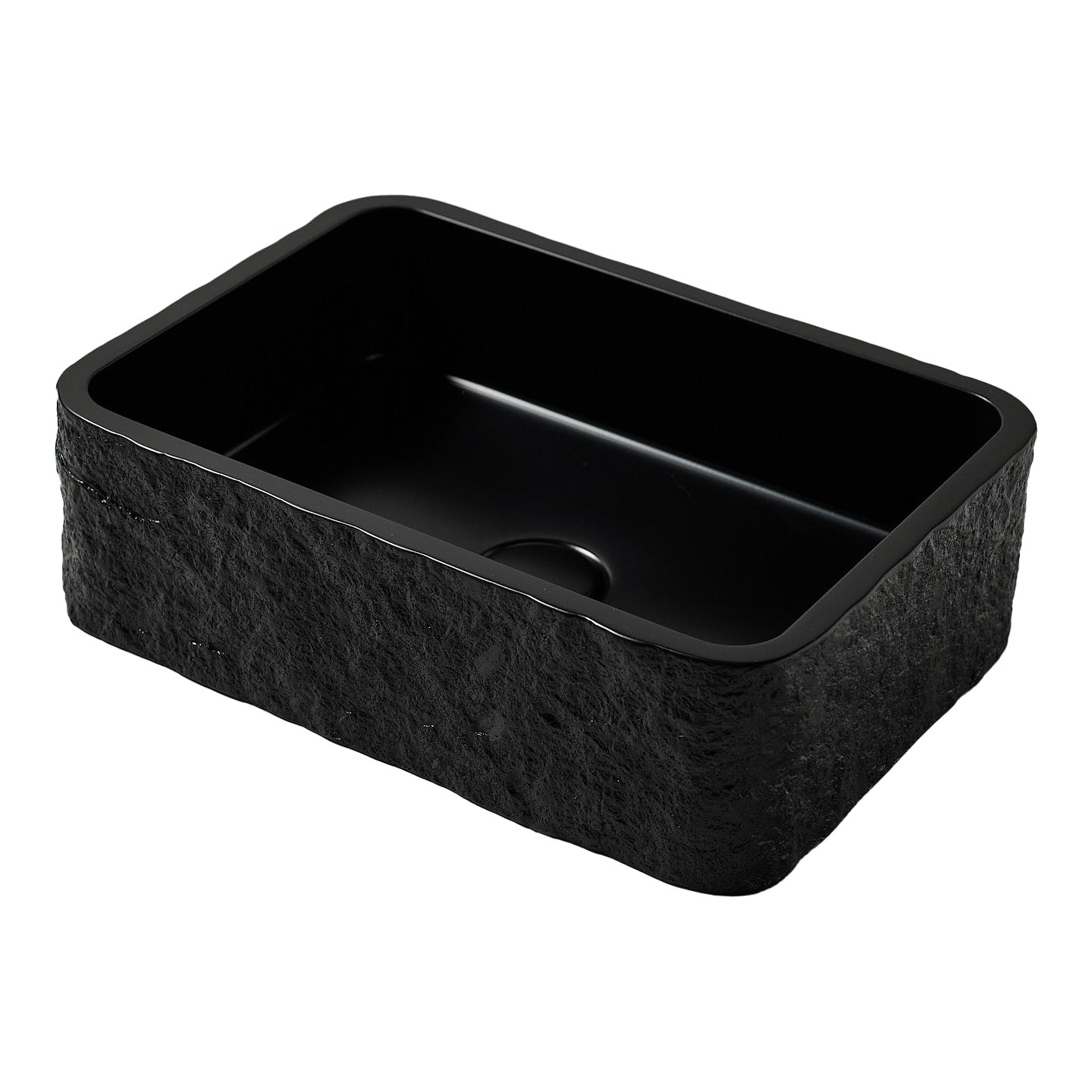 406 x 286mm Naturale Black Rectangle Countertop Basin