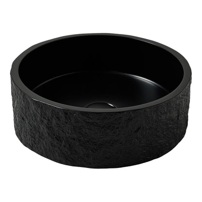 365 x 365mm Naturale Black Round Countertop Basin
